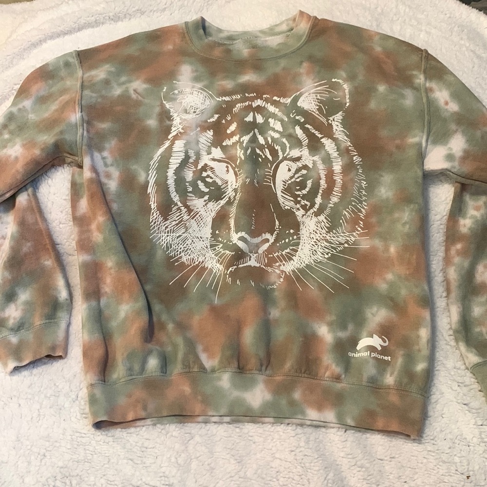 Animal Planet Tie Dyed Sweatshirt Size Small